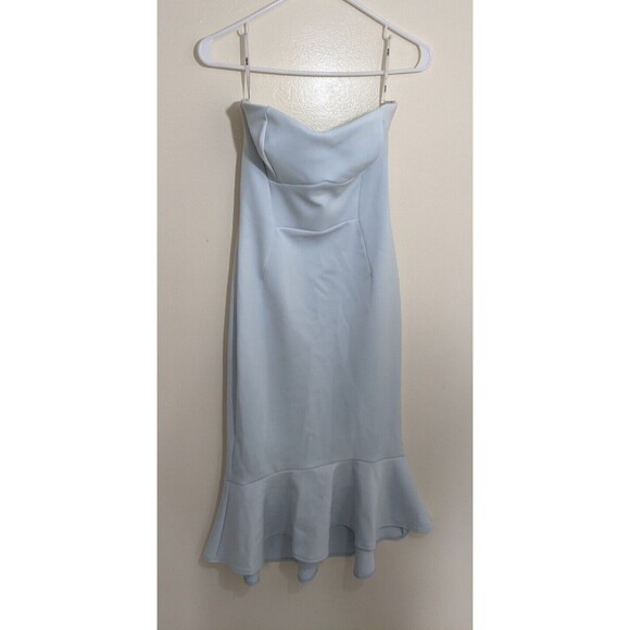 ASOS Midi Dress Strapless Sweetheart Neckline Mermaid Bridesmaid US Size 6 - Picture 3 of 14